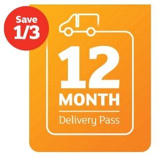 sainsbury's delivery pass cost  Monthly £3